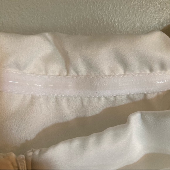 NWT Maya Deluxe Off-The-Shoulder White Ruched Dress - Picture 7 of 15